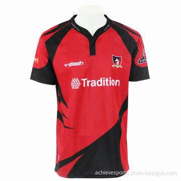 Rugby/Football Team Jersey, Made of 100% Polyester Fabric with Sublimation Printed